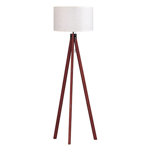 SUNMORY Wood Tripod Floor Lamp，Mid...