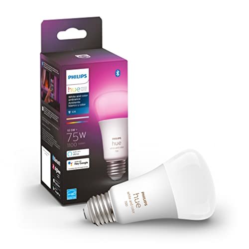 Philips Hue Smart 75W A19 LED Bulb -...