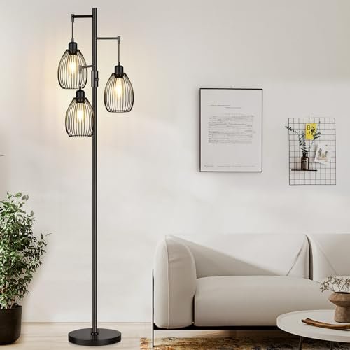 Dimmable Floor Lamp, 3 x 800LM LED...