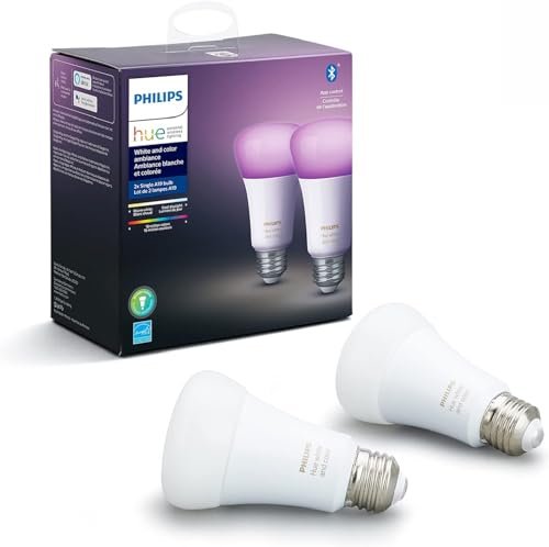 Philips Hue Smart 60W A19 LED Bulb -...