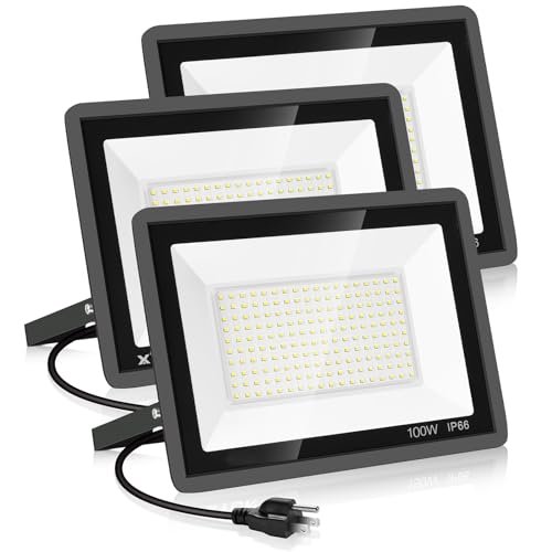 YANYCN 3 Pack 100W Led Flood Lights...