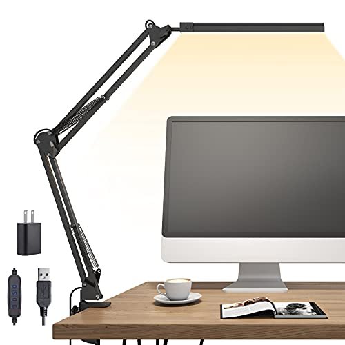 TROPICALTREE LED Desk Lamp, Swing Arm...