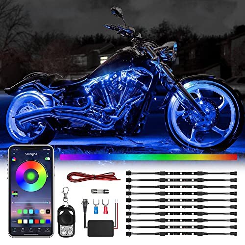 SHINIGHT 10 Pcs Motorcycle LED Light...