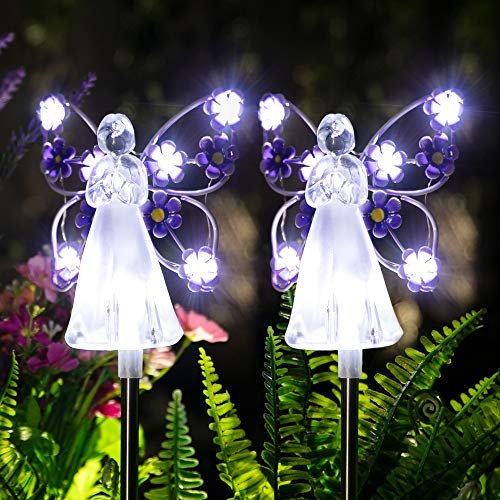 GIGALUMI Solar Angel Garden Stake Lights...