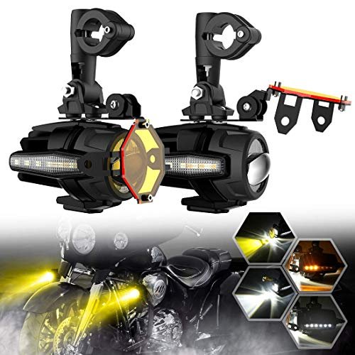 Motorcycle LED Auxiliary Lights Spot...